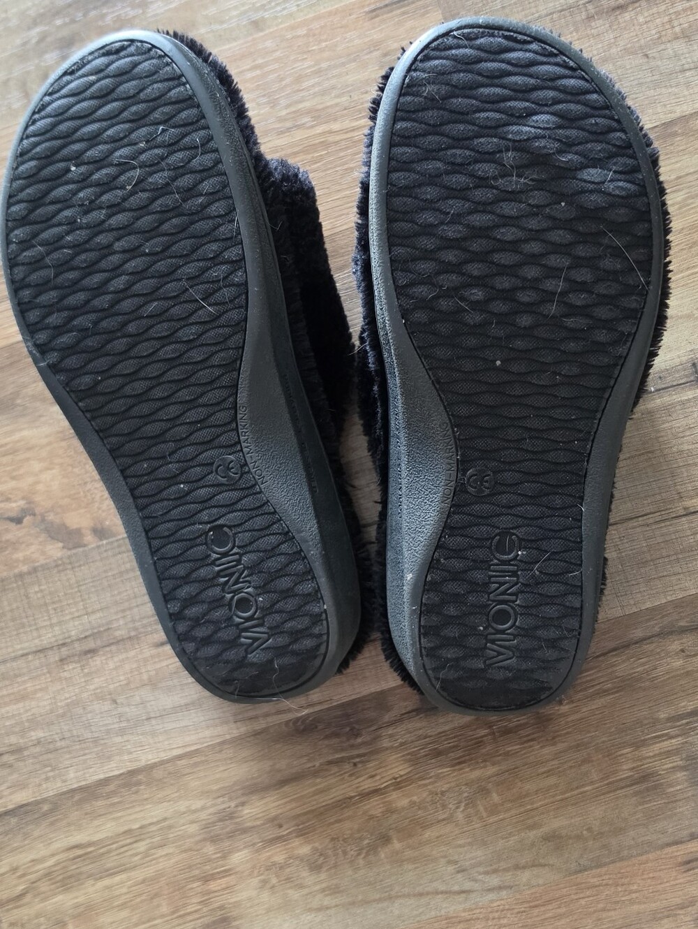 Vionic Black Plush Slide Slippers - Picture 3 of 4